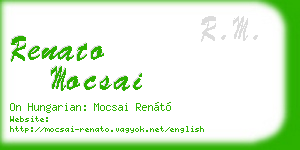 renato mocsai business card