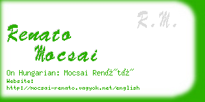 renato mocsai business card